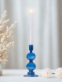 Haus & Kinder - Glass Candle Holder Luma Sapphire
