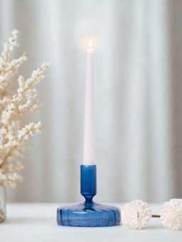 Haus & Kinder - Glass Candle Holder Moonveil Sapphire