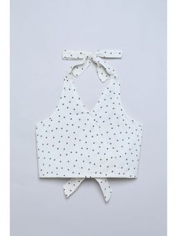 Taffy - Cotton White Printed Top