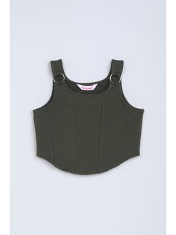 Taffy - Cotton Olive Solid Top