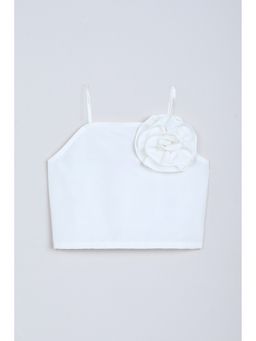 Taffy - Polyester Off White Solid Top