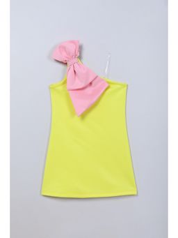 Taffy - Polyester Yellow Solid Dress