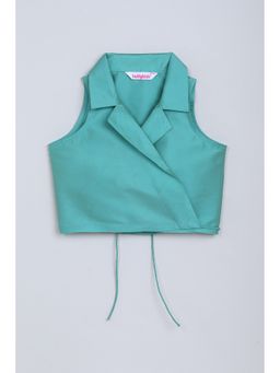 Taffy - Polyester Aqua Solid Top