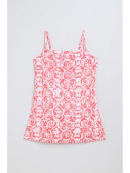 Taffy - Cotton Red Abstract Top