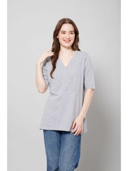 Zelena - 247 Mom Grey Zipless Maternity Feeding Top