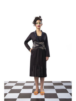 MEESA - 80's Arc Back Trench Coat Dress (Set of 2)