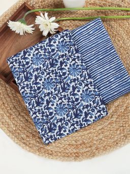 SALWAR STUDIO - Jaipuri Printed Cotton Unstitched Kurta with Pant