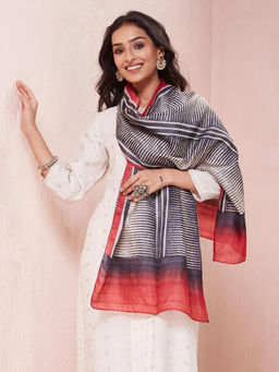 Fabindia - Multi Colour Silk Hand Block Printed Stole