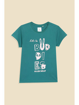 Allen Solly - Girls Blue Graphic Print Casual T-Shirt