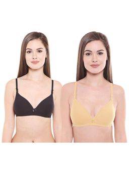 Bodycare - Pack Of 2 Lightly Padded T-Shirt Bra - Multi-color