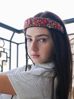 Odette - Red Hot Crystal Studded Hair Band