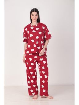 Masha - Heartful Oversized Cotton Nightsuit