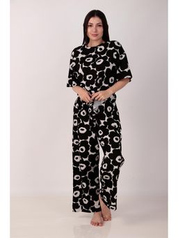 Masha - Black Bloom Oversized Nightsuit