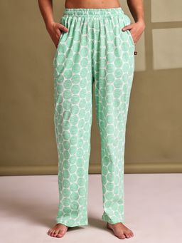 TAG 7 - Green Polka Printed Pyjama