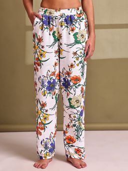 TAG 7 - White Floral Printed Pyjama