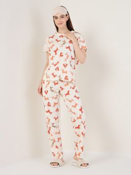 Sweet Dreams - Womens Animal Printed Nightsuit