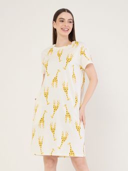 Sweet Dreams - Womens Printed Short Night Dress