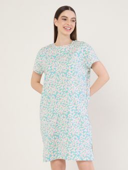 Sweet Dreams - Womens Floral Printed Short Night Dress
