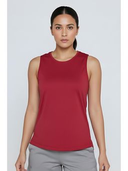 Zivame - Zelocity Quick Dry Relaxed Tank Top - Deep Claret