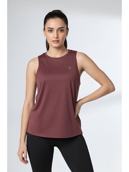Zivame - Zelocity Quick Dry Contour Tank Top - Friar Brown