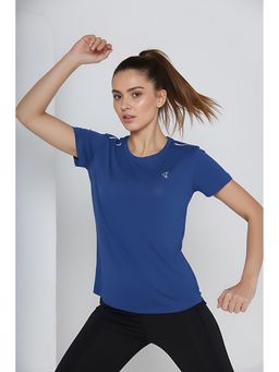 Zivame - Zelocity Quick Dry Relaxed T-Shirt - Deja Vu Blue