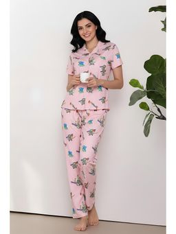 Zivame - Butter soft Knit Poly Nightsuit - Crystal Rose