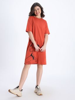 Zivame - Donald Duck Knit Cotton Dress - Mars Red