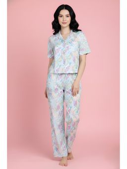 Zivame - Knit Poly Nightsuit - Ice Water