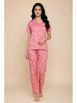 Zivame - Farm Lore Knit Cotton Nightsuit - Pink Icing