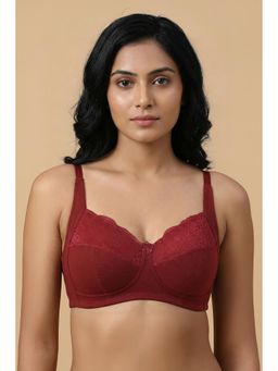 Zivame - Double Layered Non Wired 3/4Th Coverage T-Shirt Bra - Red Dahlia