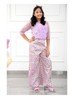 Kirti Agarwal Pret n Couture - Stylish Scalped Organza Top with Pants