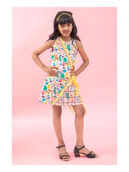 Kirti Agarwal Pret n Couture - Overlapped Knee Dress with Lace Work In Front