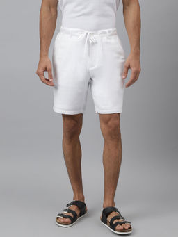 KINGDOM OF WHITE - Zen Way-Elasticated Waist with Drawstring Cotton White Shorts