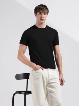 Calvin Klein - Men's Black Solid Slim Fit Cotton T-Shirt