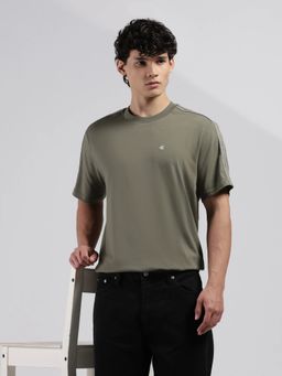 Calvin Klein - Men Olive Logo Regular Fit Cotton T-Shirt