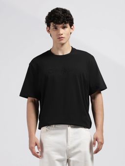 Calvin Klein - Men Black Logo Relaxed Fit Cotton T-Shirt