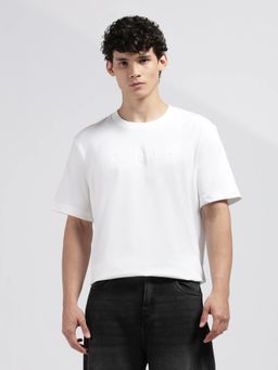 Calvin Klein - Men White Logo Relaxed Fit Cotton T-Shirt