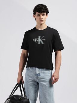 Calvin Klein - Men Black Logo Regular Fit Cotton T-Shirt