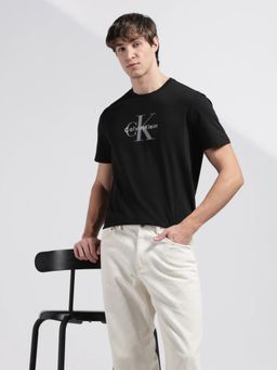 Calvin Klein - Mens' Black Logo Regular Fit Cotton T-Shirt