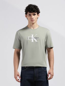 Calvin Klein - Men's Grey Logo Regular Fit Cotton T-Shirt