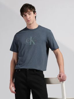 Calvin Klein - Mens' Grey Logo Relaxed Fit Cotton T-Shirt