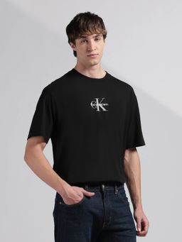 Calvin Klein - Mens' Black Logo Relaxed Fit Cotton T-Shirt
