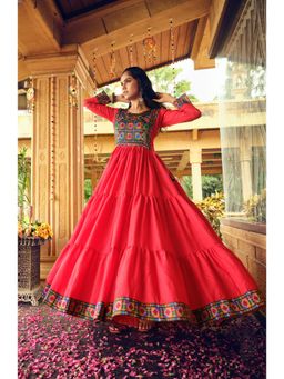 Wedani - Women Embroidered Tiered Anarkali Kurta