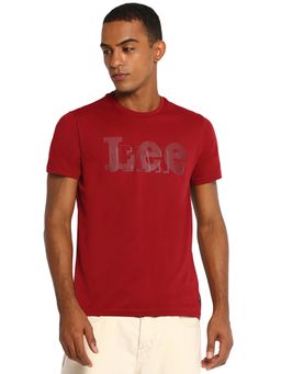 Lee - Men Maroon Graphic Print Slim Fit T-shirt