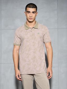 Technosport - Men Printed Slim Fit Polo T-shirt
