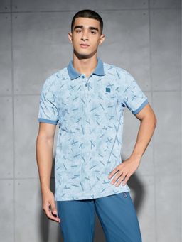 Technosport - Men Printed Slim Fit Polo T-shirt
