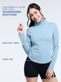 Cava Athleisure - Sky Blue Zip-It-Up Top