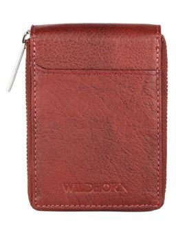 WILDHORN - Unisex Maroon Leather 9 Slot Vertical Credit Debit Card Holder