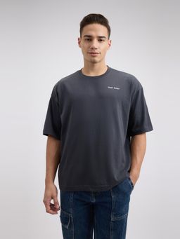 Pepe Jeans - Men Grey Back Print Short Sleeve Oversized T-Shirt