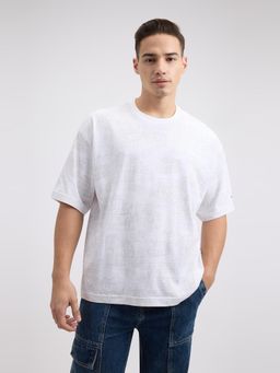 Pepe Jeans - Men White Printed Short Sleeve Oversized T-Shirt